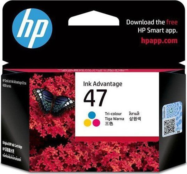 Μελάνι HP HP αυθεντικό ink / μελάνι 6ZD61AE, HP 47, τριών χρωμάτων, HP DeskJet Ink Advantage 4800, 4828