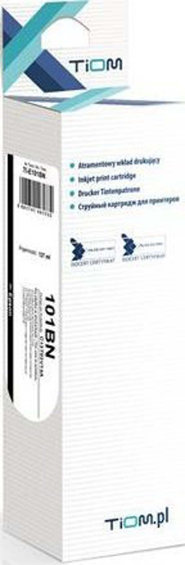 Μελάνι Tiom Epson 101BN (C13T03V14A) για Εκτυπωτές EcoTank, 127ml, Μαύρο