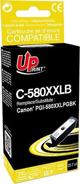 UPrint Μελάνι Συμβατό PGI-580PGBK XXL, Μαύρο, 25.7ml, Υψηλής Χωρητικότητας για Canon PIXMA TR7550, TR8550, TS