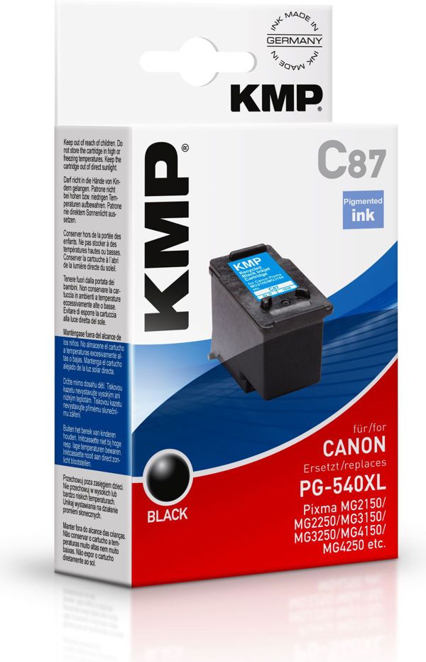 Μαύρο μελάνι KMP C87 για Canon PG-540 XL (1516,4001) 746731 4011324151602