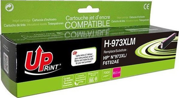 UPrint Συμβατό Μελάνι HP 973X (F6T82AE) για HP PageWide Pro 452/477, Ματζέντα, 86ml