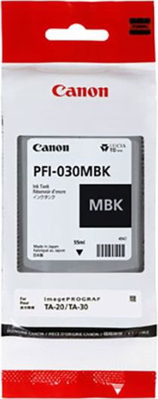 Canon PFI-030MBK Γνήσιο Μελάνι Εκτυπωτή Ματ Μαύρο 55ml (3488C001)