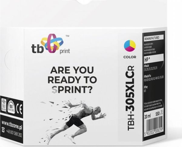 TB Print Ανακατασκευασμένο Μελάνι για HP Deskjet 2710 (TBH-305XLCR) Έγχρωμο 305XL