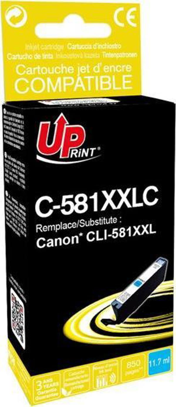 UPrint Συμβατό Μελάνι CLI-581C XXL για Canon PIXMA TR7550, TR8550, TS6150, Κυανό, 11.7ml