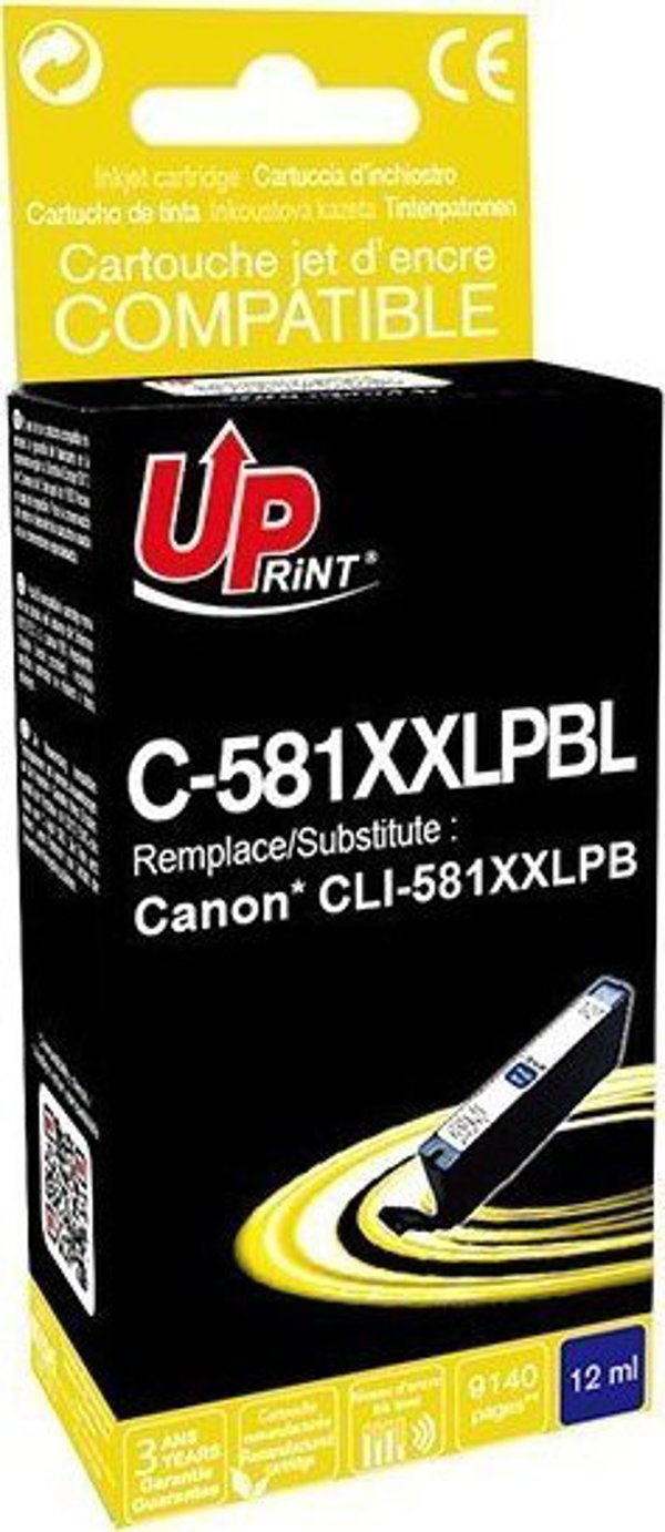 Tusz UPrint UPrint kompatybilny ink / tusz z CLI-581PB XXL, photo blue, 12ml, C-581XXLPBL, very high capacity, dla Canon PIXMA TR7550, TR8550,