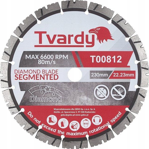 Tvardy Διαμαντόδισκος Τμηματικός 230x12x22.23mm (25)