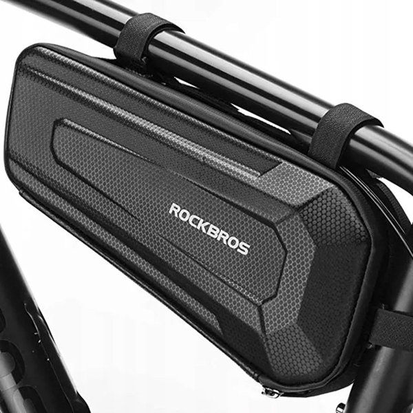 RockBros Τσάντα Ποδηλάτου Σκελετού 2.5L Αδιάβροχη Σκληρή Θήκη Μαύρη