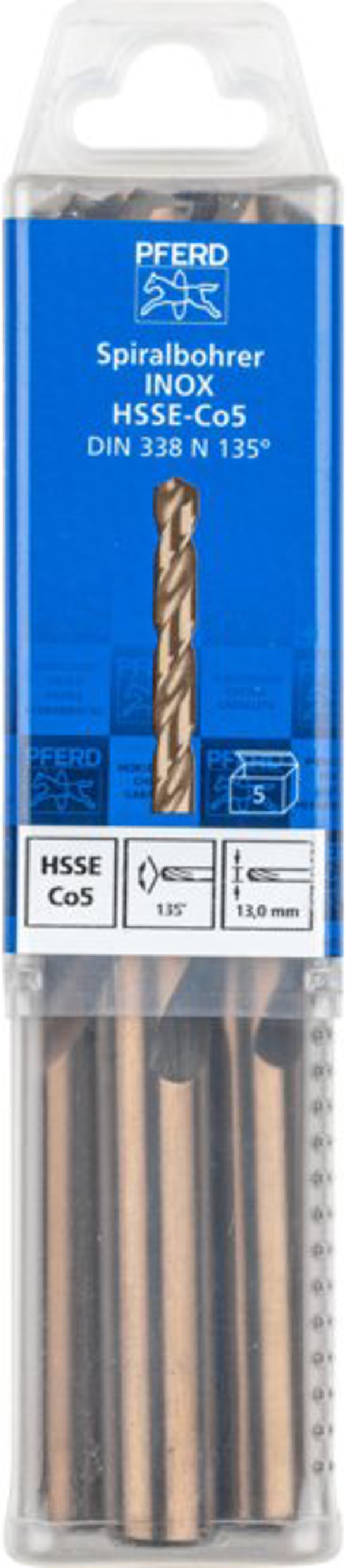 Τρυπάνι στριφτό PFERD Co5 HSSE DIN338 Inox 13mm