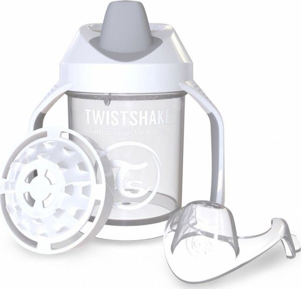 Twistshake Κύπελλο Ανάμειξης με Καπάκι 230 ml Λευκό 4m+ (3120533)