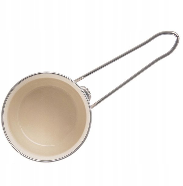 Tygielek do Kawy Emaliowany 600 ml ORION TONCA Kremowy Indukcja