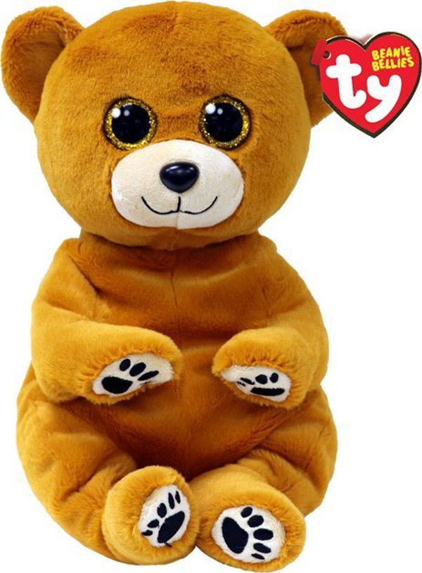 TY INC. Λούτρινο TY Beanie Bellies DUNCAN καφέ αρκουδάκι 24cm 43206