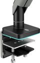 Uchwyt na monitor 49 cali, szaro-czarny LED RGB X-ARM