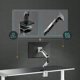 Uchwyt na monitor 49 cali, szaro-czarny LED RGB X-ARM
