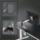 Uchwyt na monitor 49 cali, szaro-czarny LED RGB X-ARM
