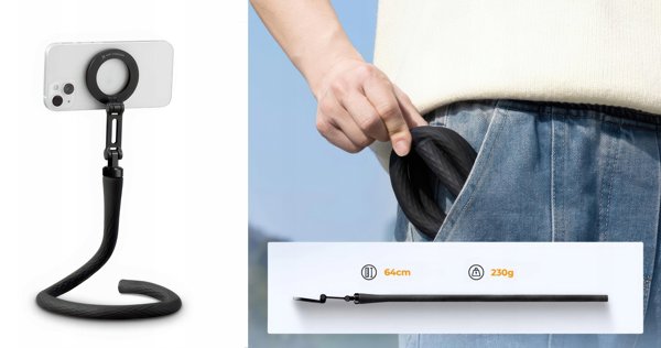 K&F Concept MS35 Ελαστική Λαβή Smartphone με Στήριγμα MagSafe για Σταθερό Κράτημα
