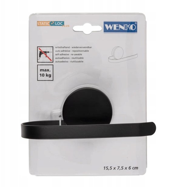 Wenko Θήκη Χαρτιού Υγείας PAVIA Static-Loc, Επιτοίχια Βάση Χωρίς Τρύπημα