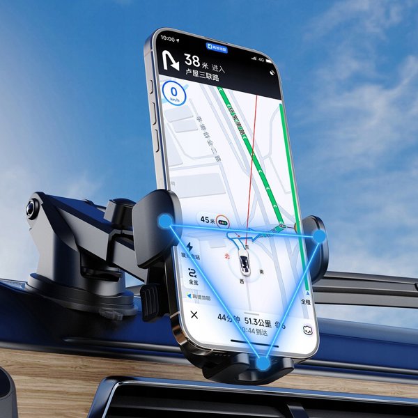 Dudao F2N+ Βάση Smartphone Αυτοκινήτου με Βεντούζα και Στήριγμα Βαρύτητας 360° - Μαύρο