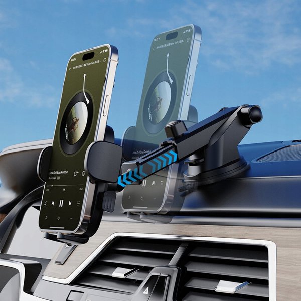 Dudao F2N+ Βάση Smartphone Αυτοκινήτου με Βεντούζα και Στήριγμα Βαρύτητας 360° - Μαύρο