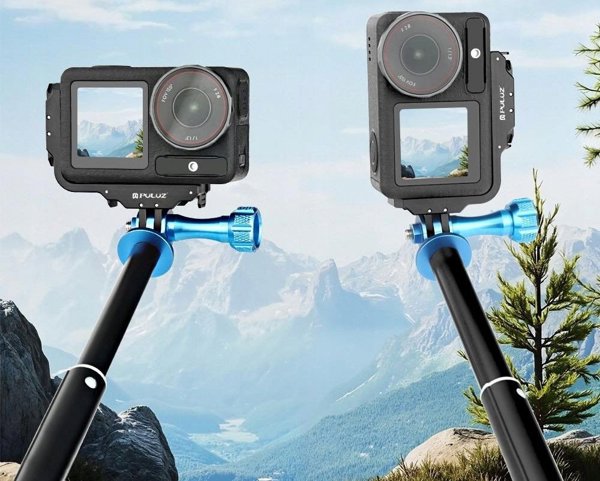 Uchwyt Szyna Klatka Poziom Pion 1/4'' i GoPro do DJI Osmo Action 5 Pro / 4 / PU768B