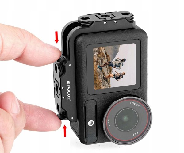 Uchwyt Szyna Klatka Poziom Pion 1/4'' i GoPro do DJI Osmo Action 5 Pro / 4 / PU768B