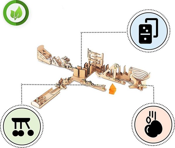 UGEARS Smartivity Ξύλινα Μηχανικά Παζλ 3D - Αλυσιδωτές Αντιδράσεις