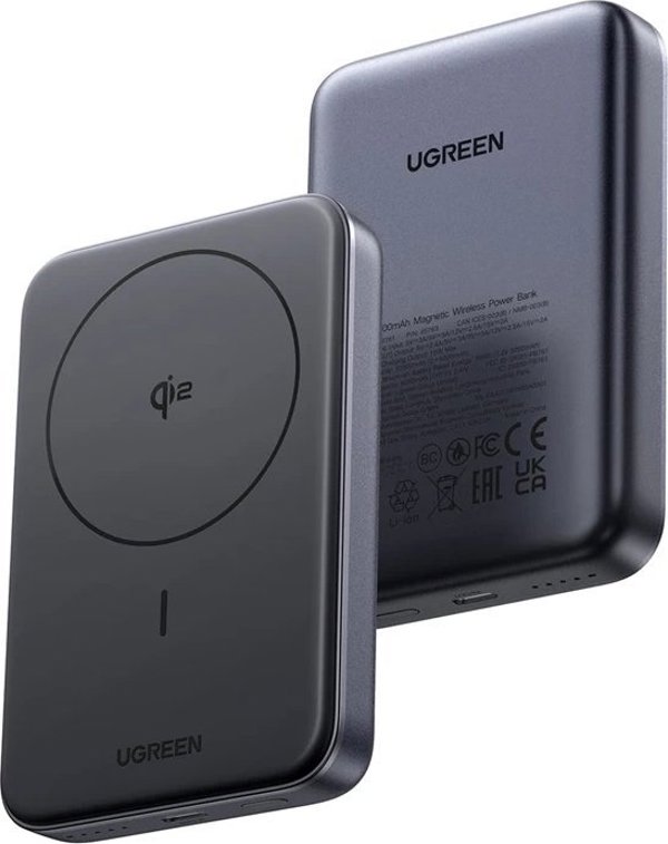 UGREEN PB761 Μαγνητικό powerbank 10000mAh Qi2 30W Magsafe + καλώδιο USB-C μαύρο