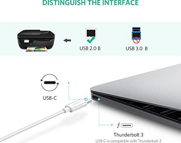 Ugreen Καλώδιο USB C 1 m Λευκό
