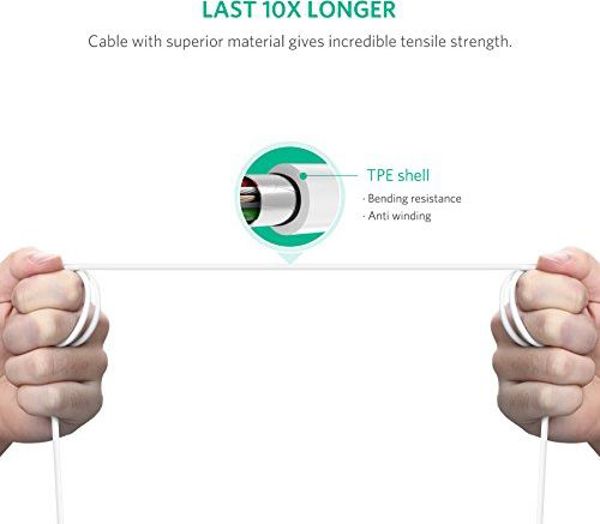Ugreen Καλώδιο USB C 1 m Λευκό