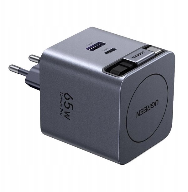 UGREEN 65W GaN Fast Charger with Retractable Cable