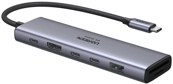 Ugreen REVODOK 7-ΣΕ-1 4K@60HZ HDMI Σταθμός Σύνδεσης Γκρι