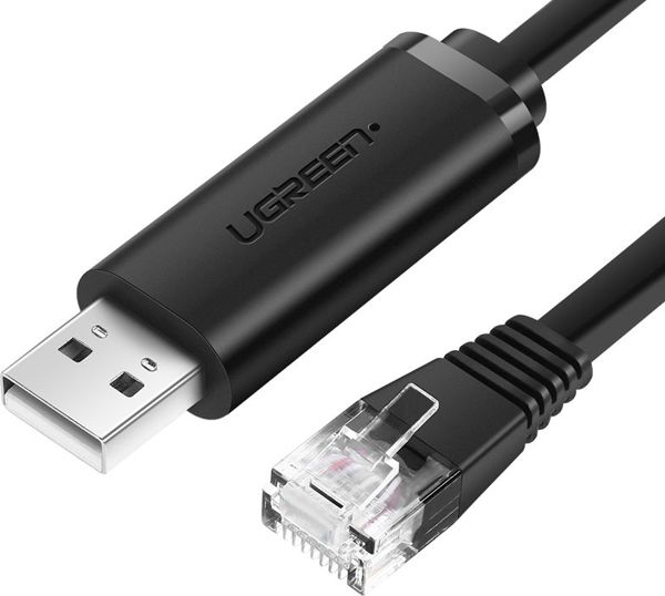 Ugreen CM204 Καλώδιο USB 2.0 σε RJ45 Console με FTDI Chip, 1.5m, Μαύρο