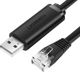 Ugreen CM204 Καλώδιο USB 2.0 σε RJ45 Console με FTDI Chip, 1.5m, Μαύρο