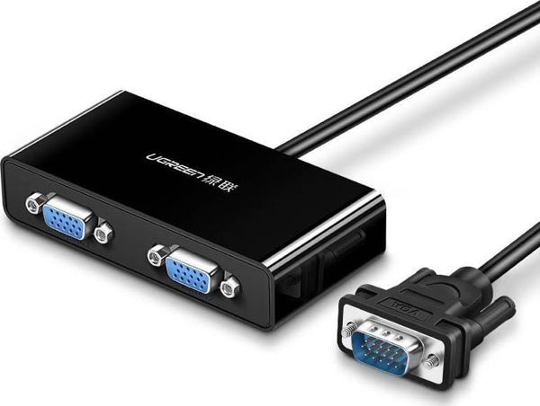 Διαχωριστής βίντεο VGA Ugreen σε 2x VGA - 1m UGREEN 40254 (Μαύρο)