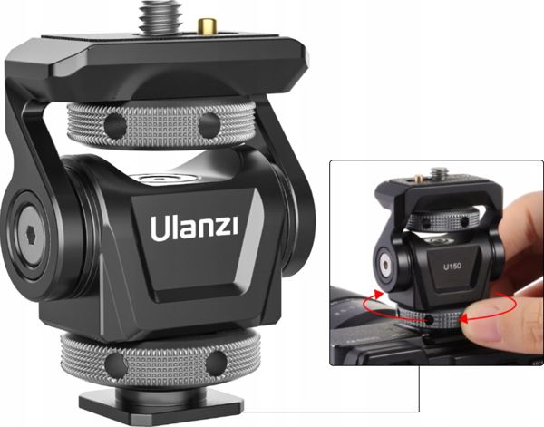 Ulanzi Βάση Κεφαλής για Οθόνη Iso 1/4"" Ulanzi U150