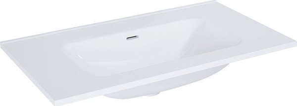 Elita Κεραμικός Νιπτήρας Skappa 80cm, Λευκός, Χωρίς Οπή, EL.146032