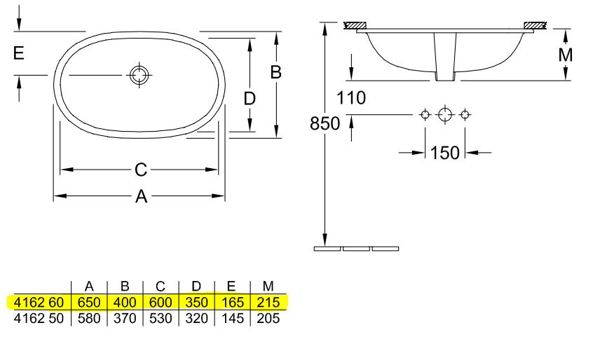Νιπτήρας Villeroy & Boch O.Novo 60cm (41626001)
