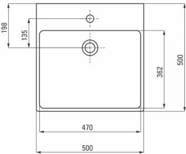 Umywalka Deante Temisto 50cm (CDT 6U5S)