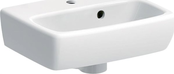 Νιπτήρας Geberit Geberit Selnova Square Συμπαγής νιπτήρας, Π36εκ, Υ14.5εκ, Β28εκ, με υπερχείλιση, με οπή για μπαταρία [18]