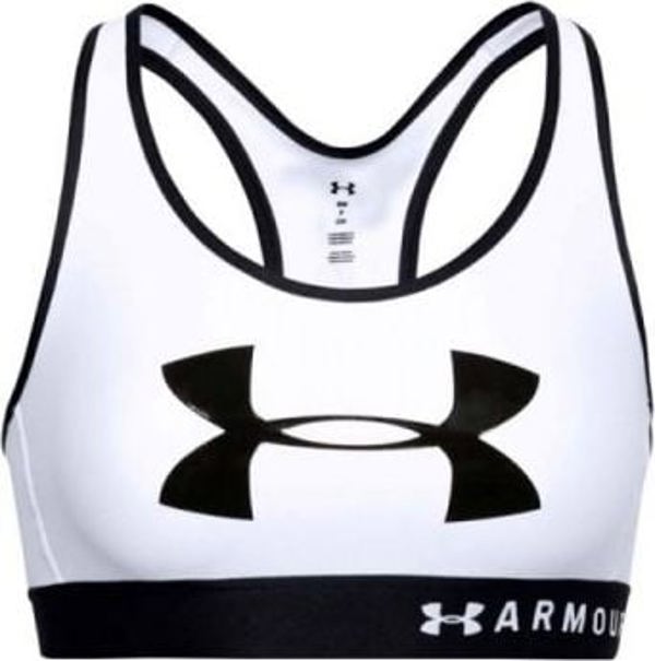 Under Armour Under Armour Mid Keyhole Graphic Bra 1344333-100 λευκό XS