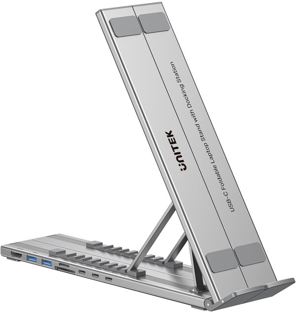 Unitek Ρυθμιζόμενη Βάση Laptop με Hub, HDMI, Power Delivery & SD Card Reader