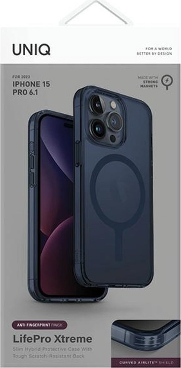 Θήκη Uniq UNIQ LifePro Xtreme iPhone 15 Pro 6,1" Magclick Charging σκούρο μπλε/smoke blue 13514591 8886463685327