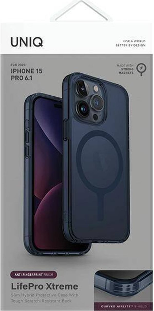 Θήκη Uniq UNIQ LifePro Xtreme iPhone 15 Pro 6,1" Magclick Charging σκούρο μπλε/smoke blue 13514591 8886463685327