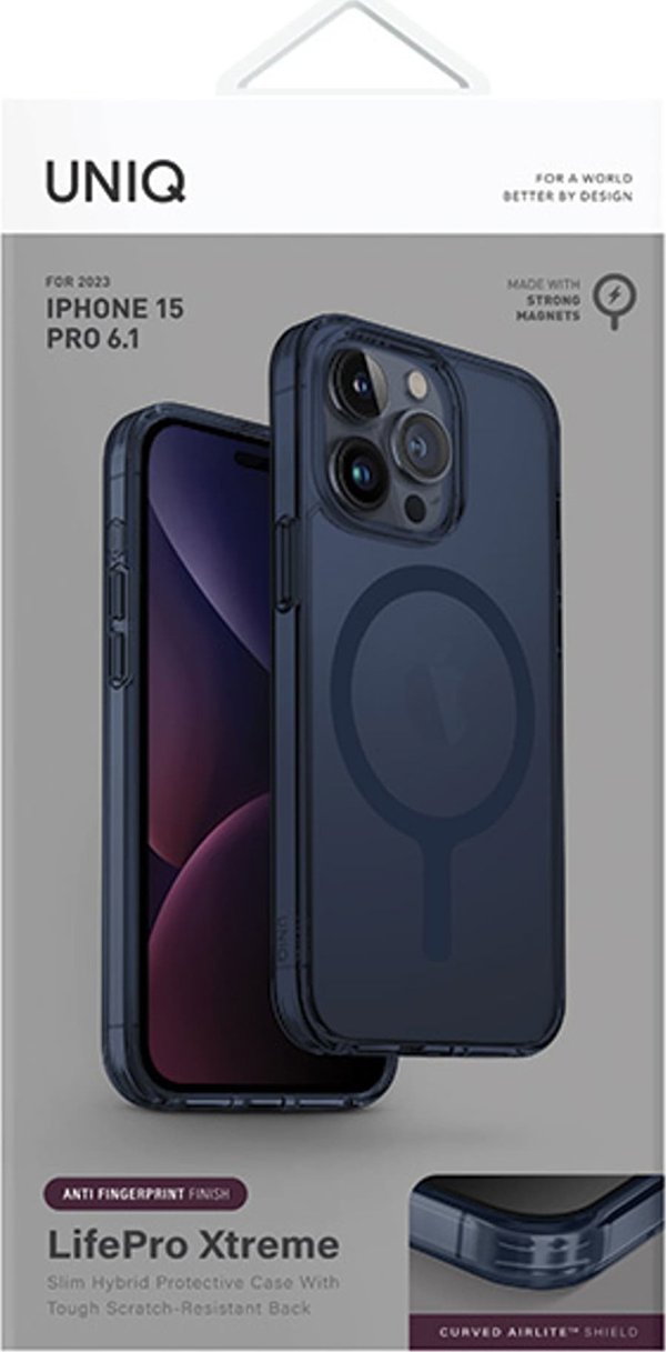 Θήκη Uniq UNIQ LifePro Xtreme iPhone 15 Pro 6,1" Magclick Charging σκούρο μπλε/smoke blue 13514591 8886463685327