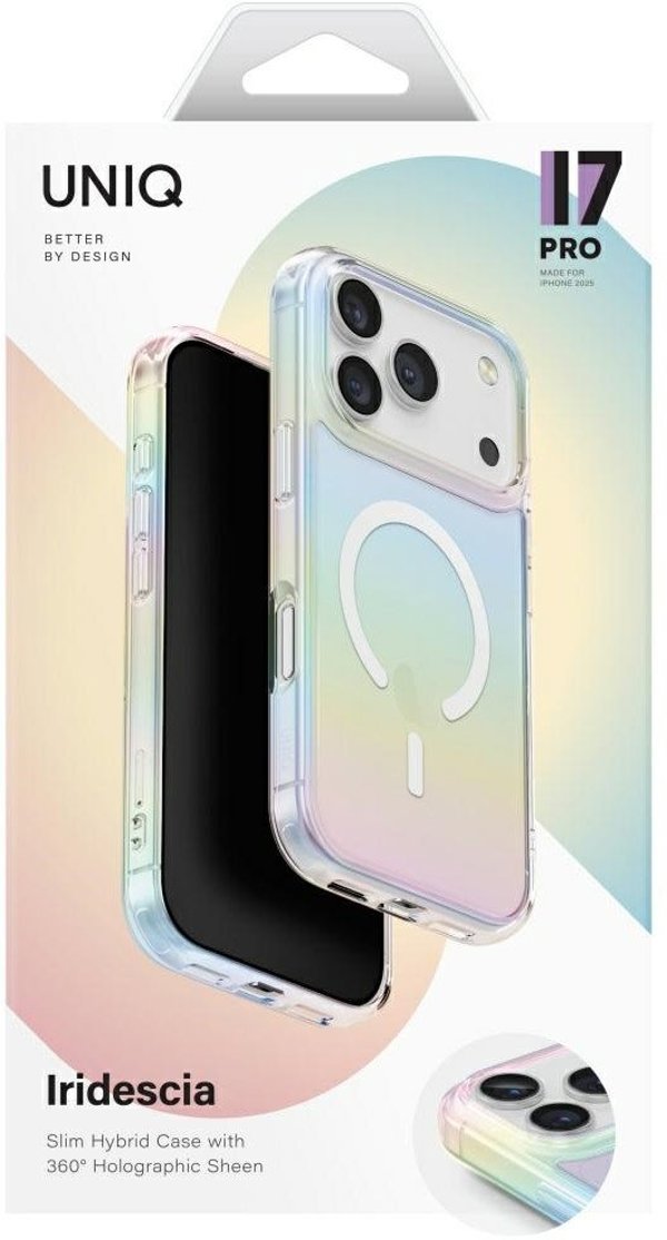 Θήκη UNIQ Iridescia για iPhone 17 Pro Magclick Charging holo quartz