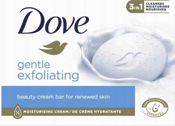Unilever Dove Απαλό Απολεπιστικό Σαπούνι σε Μπλοκ 3in1 - Gentle Exfoliating 90g