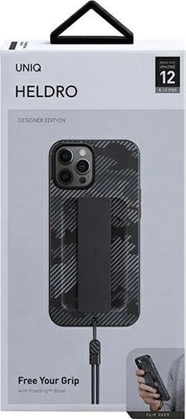 Uniq UNIQ θήκη Heldro iPhone 12/12 Pro 6,1" μαύρο καμουφλάζ/charcoal camo Αντιμικροβιακό