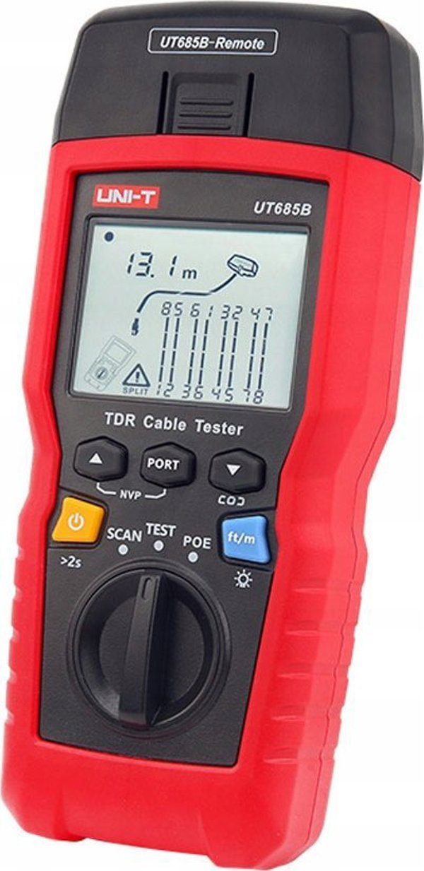Καθολικός ελεγκτής καλωδίων δικτύου, RJ45, RJ11, coax, 500m, POE 802.3AF, 802.3 AT, 802.3BT, Έλεγχος θυρών Ethernet| UNIT
