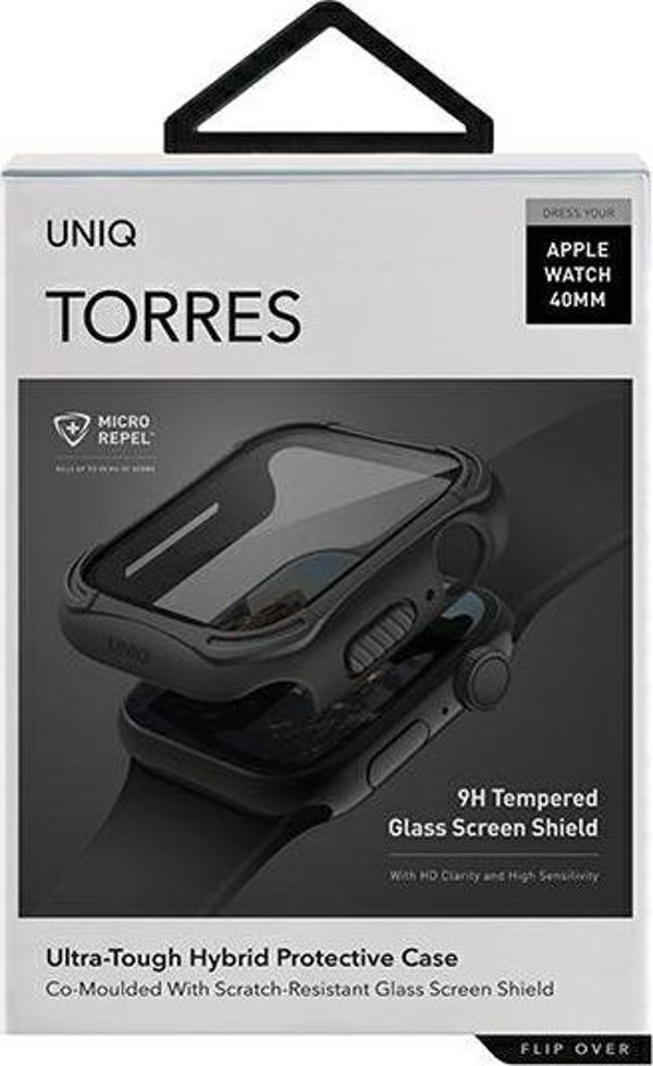 Uniq UNIQ θήκη Torres Apple Watch Series 4/5/6/SE 40mm. μαύρο/μεσάνυχτα μαύρο
