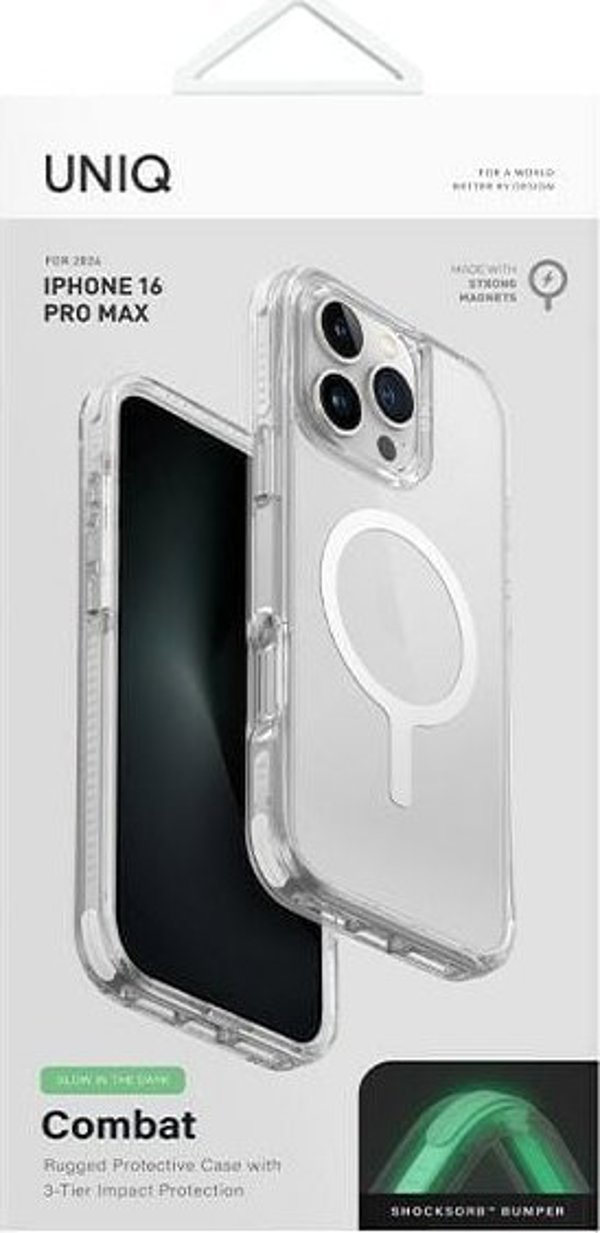 Uniq UNIQ θήκη Combat iPhone 16 Pro Max 6.9" Magclick Charging λευκό/lume white