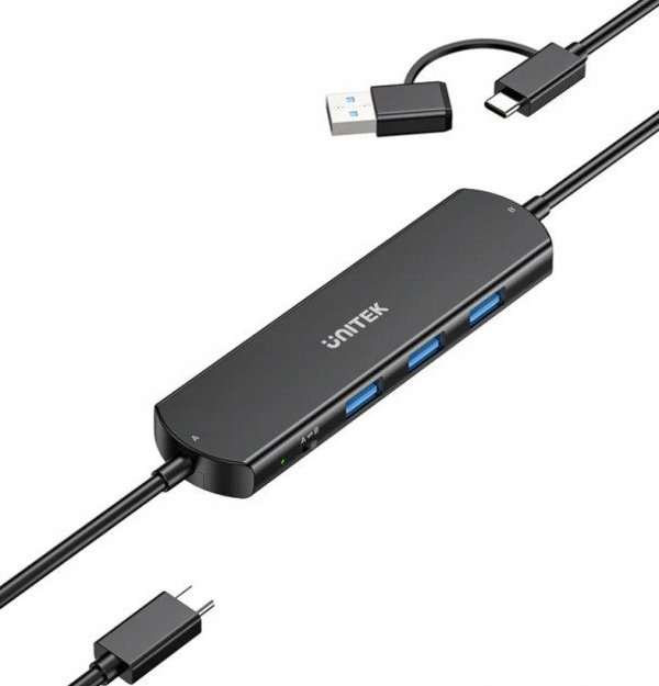 Unitek KVM Hub 10 Gbps – εναλλαγή μεταξύ 2 υπολογιστών, 3×USB-A